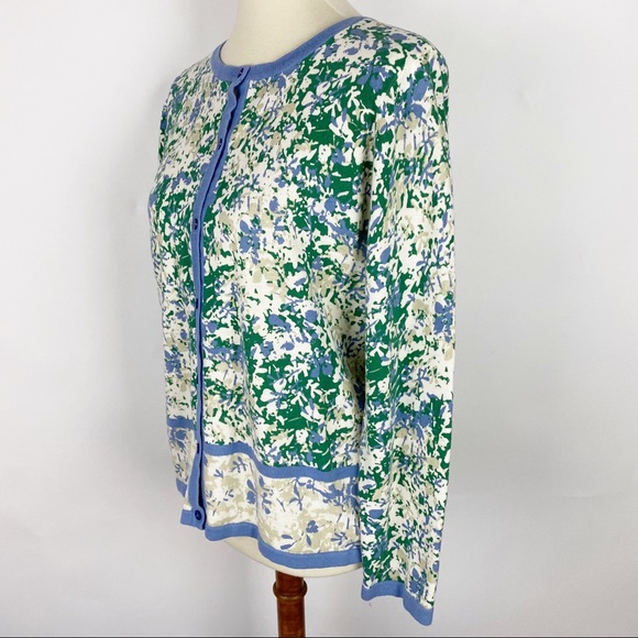 CHRISTOPHER & BANKS Floral Crewneck Cardigan - Picture 3 of 6